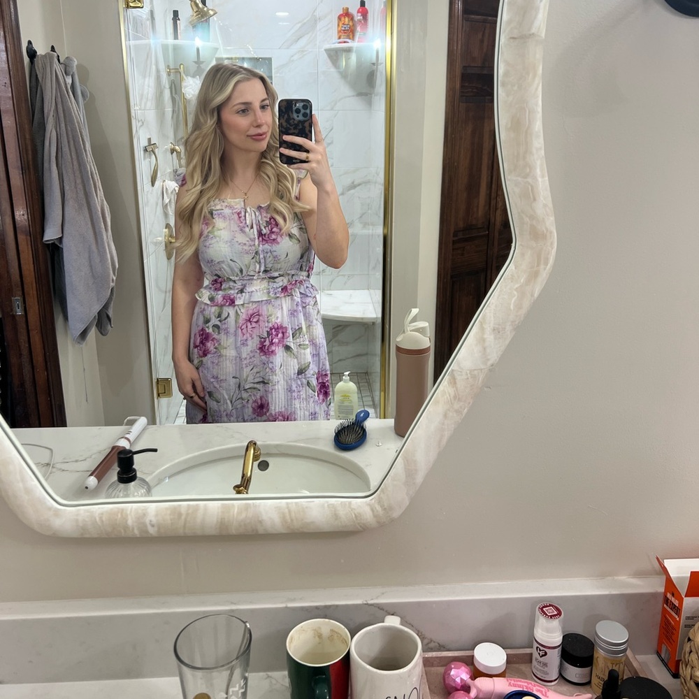 Floral Maxi Dress with Ruffle Straps